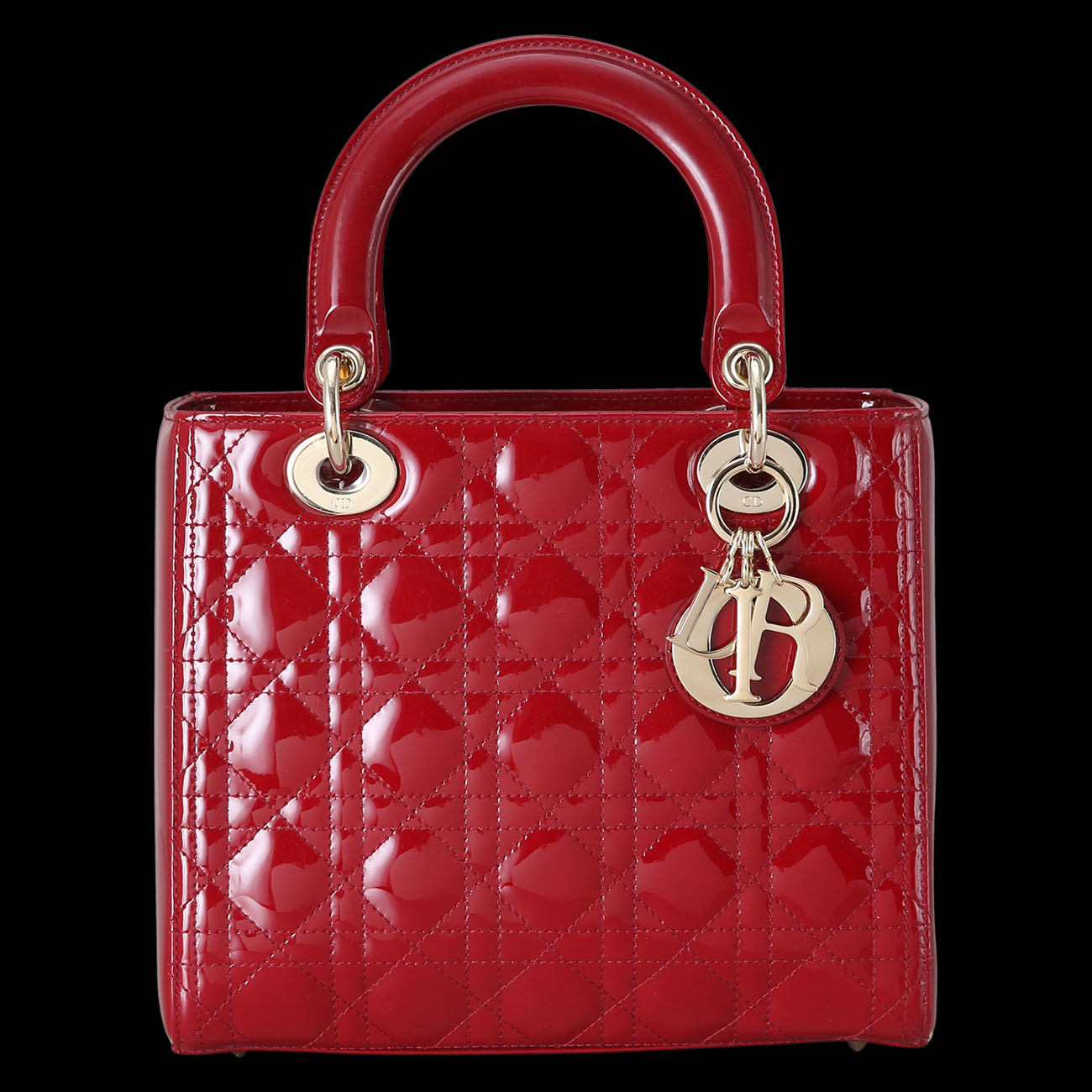 CHRISTIAN DIOR(USED)크리스찬디올 페이던트 레이디디올 미디움 백
